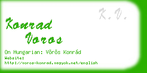 konrad voros business card